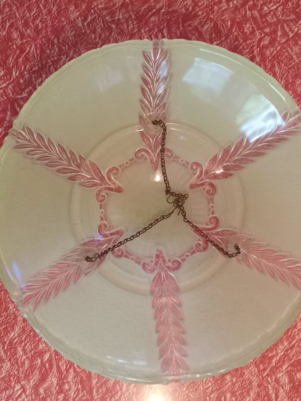 Original 1920 1930 green pendant light fixture